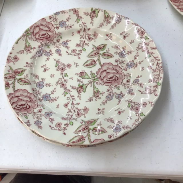 Johnson Brothers China ROSE CHINTZ 10" Dinner Plate, Ironstone