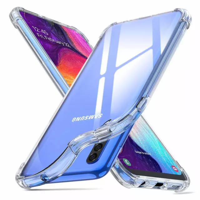 For Samsung Galaxy A70 A50 A40 Ultra Slim Shockproof Silicone CLEAR Cover Case