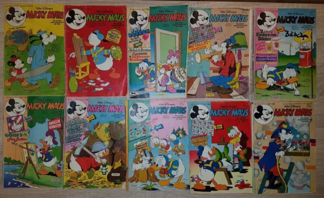 Lot 10 magasines MICKY MAUS - 1978-1986 - Walt Disneys