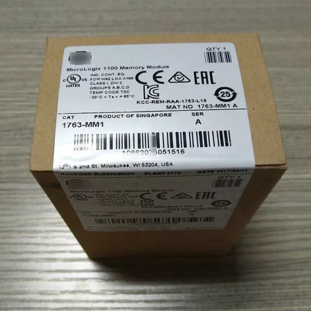 1763-MM1 AB MicroLogix 1100 Memory Module 1763MM1 New Expedited Shipping#HT