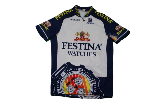 Maillot cycliste Festina Sibille jersey Vintage Jersey Femme - 40