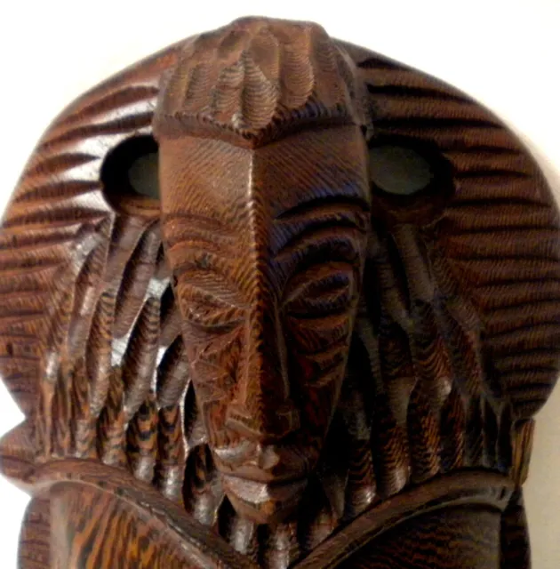 Vintage Handcrafted African Art Collection Mel’Ange Mask Made in Africa-Congo 2