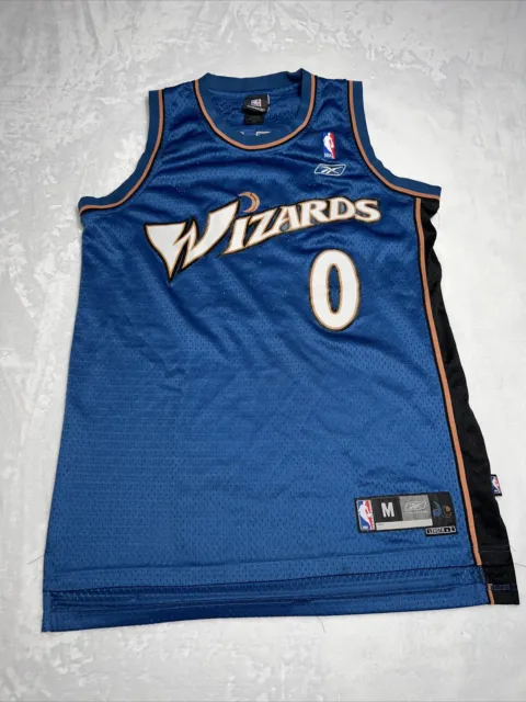 Rare Vintage Adidas NBA 4her Washington Wizards Gilbert Arenas Gold Jersey