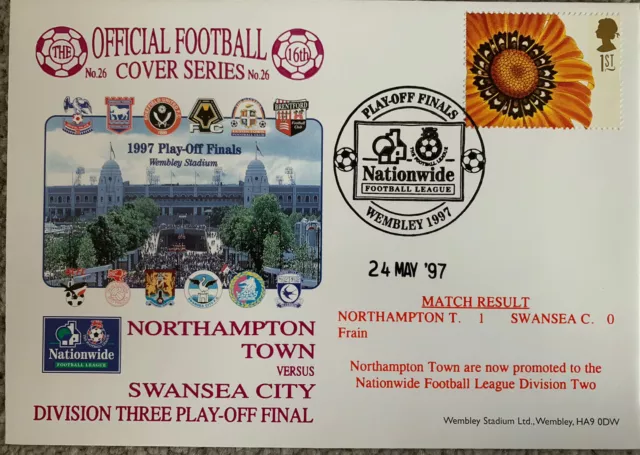 Northampton Town V Swansea City Division 3 Play Off Final 1997 First Day Cover