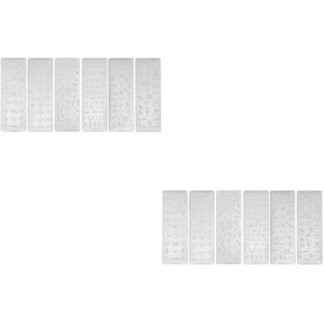 Set 12 pz lastre per timbri per unghie Pasqua decorazioni per unghie timbri nail art punzonatura