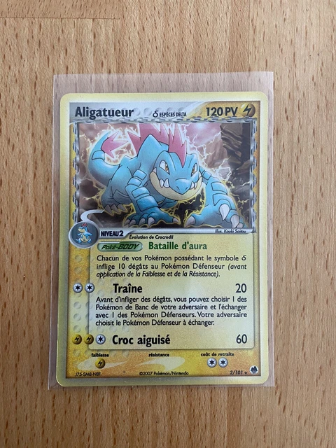 Carte Pokemon ALIGATUEUR -2/101 - Holo Bloc - EX Ile des Dragons Française - Fr
