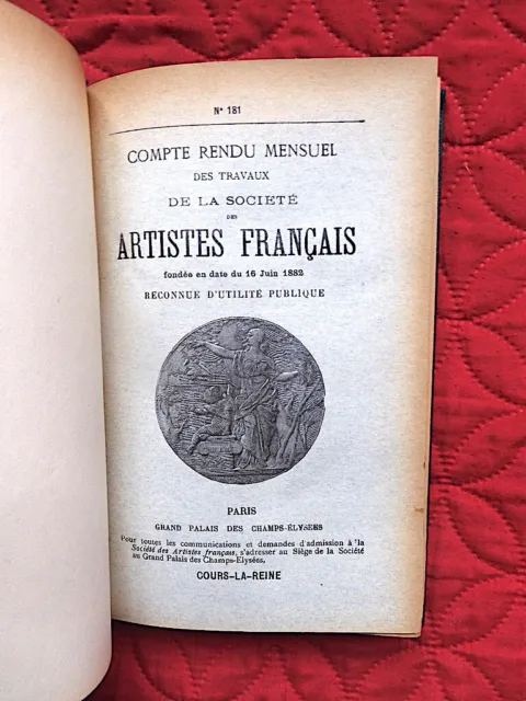 Compte rendu des Travaux de la Société des Artiste Français 1908  21