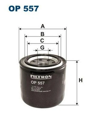 FILTRON Filtre à huile Filtre d'huile OP 557 82mm 83mm