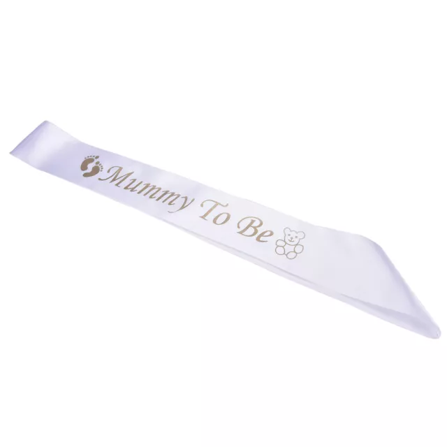 Fascia nastro di raso Footprint Bear Mummy To Be nuova mamma baby shower festa -H7