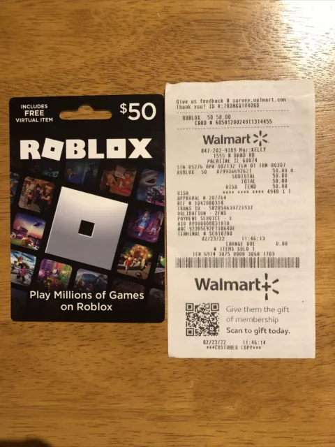 $50 Roblox Gift Card