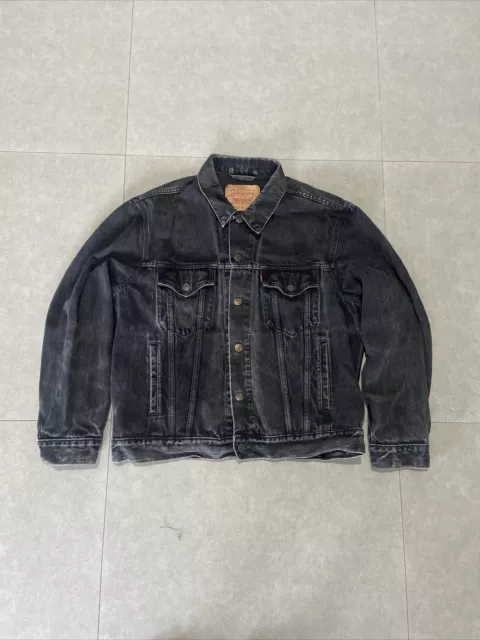 Levi’s Vintage 70503 08 Large Black Denim Trucker Jacket