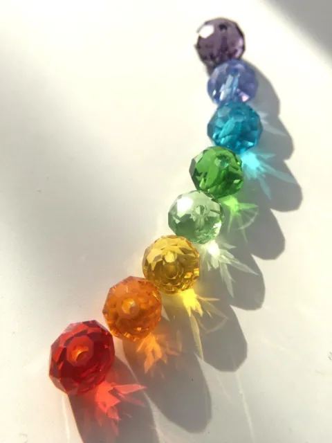 400 Stk Regenbogen 2/4mm Facettierte Kristall Glasperlen|DIY Set Schmuck Basteln