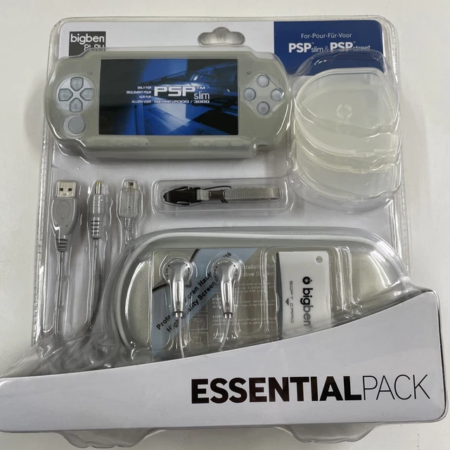 Pack Accessoires PS Vita 1000 - Coque Silicone Bleue, étui, Chargeur, Casque - Neuf Big Ben