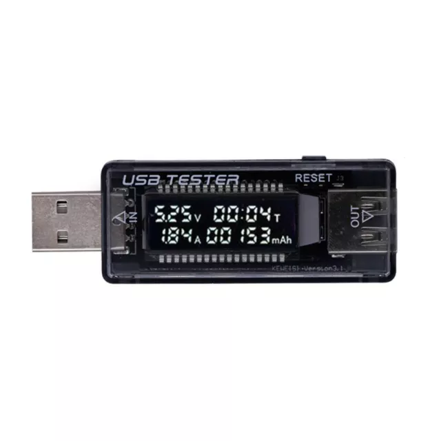 USB Détecteur LCD Ampèremètre Écran Multimètre Power Capacité Testeur Voltmètre