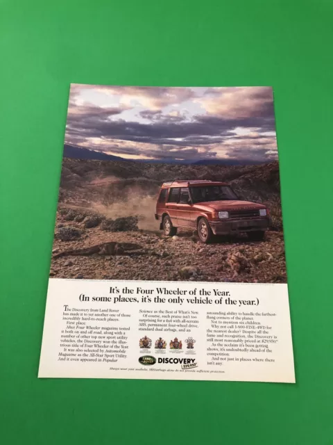 1994 1995 1996 1997 1998 Land Rover Discovery Original Print Ad Advertisement B2