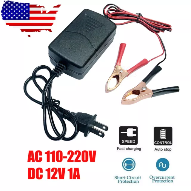 US 12V Car Battery Charger For Motorcycle Truck ATV Maintainer Auto Trickle RV