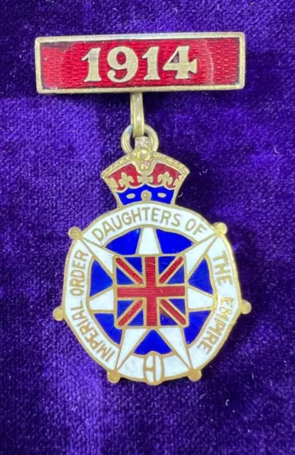 WW1 Canada Imperial Order Daughters of the Empire IODE Named Medal Badge Pin