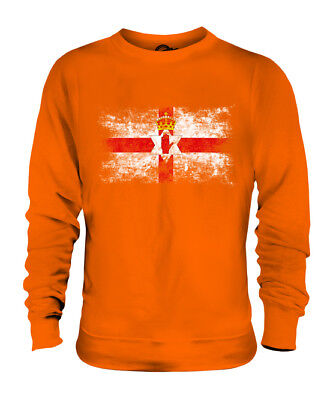 Northern Ireland Distressed Flag Unisex Sweater Top Irish Football Gift Shirt