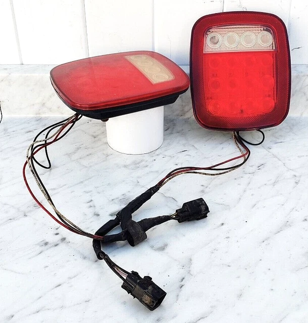 Rear LED Slim 1.25" TAIL LIGHT w/ OEM Plug Pigtail 98-06 Jeep Wrangler TJ