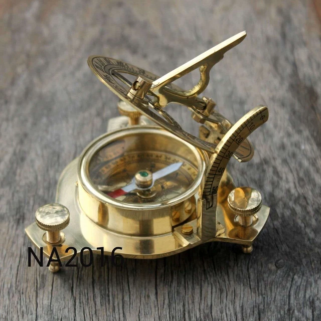 Boussole De Poche Vintage En Laiton - Style Nautique Ancien, Cadeau