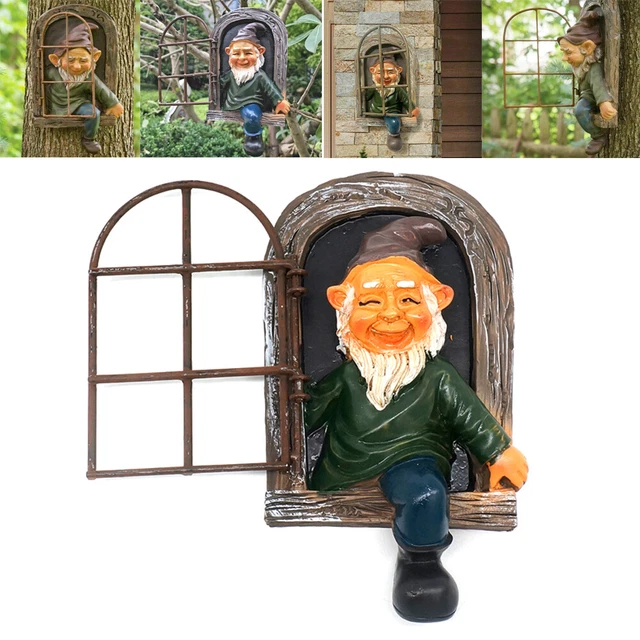 Garten Elf Umarmer Rasen DRAUSSEN Baum Kunst Lustig Harz Decor Garten Skulptur