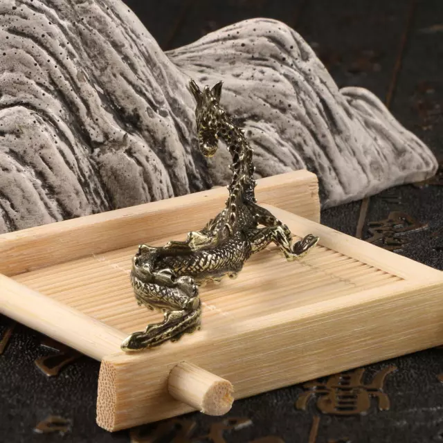 Statue chinoise en laiton de Dragon Feng Shui, pour accessoires de