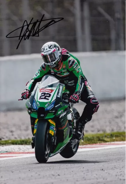 Alex Lowes Hand Signed 12x8 Photo Kawasaki Racing WorldSBK Autograph 4