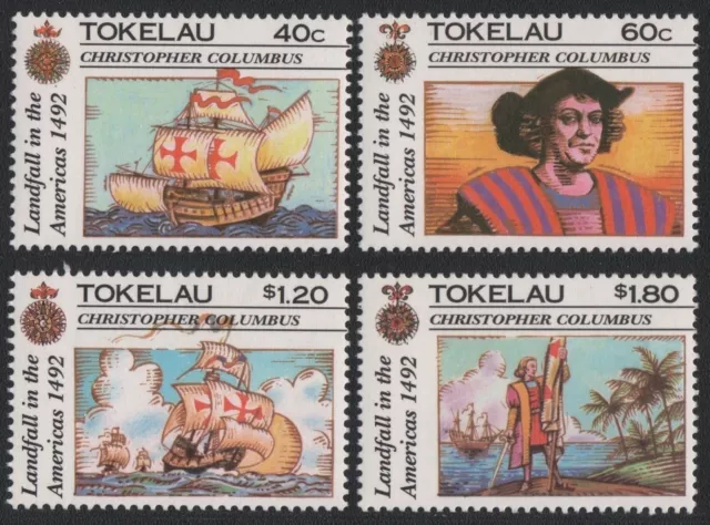 Tokelau 1992 - Mi-Nr. 188-191 ** - MNH - Schiffe / Ships - Columbus