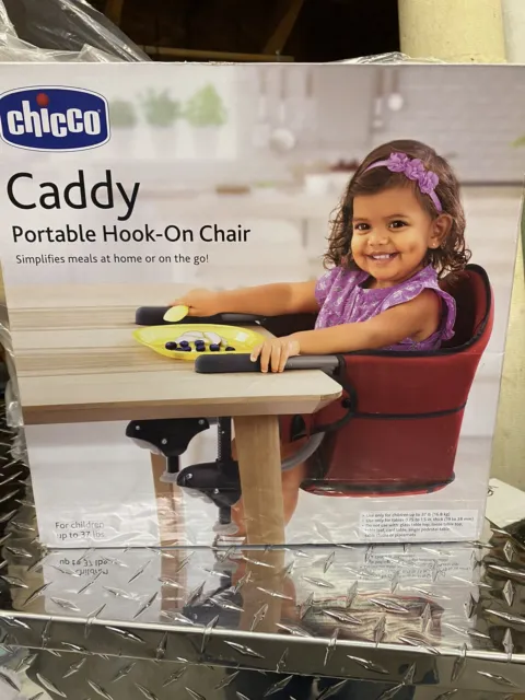 Chicco Caddy Portable Hook-On Table Chair Red Unisex 6-36 Months Up to 37 LBS