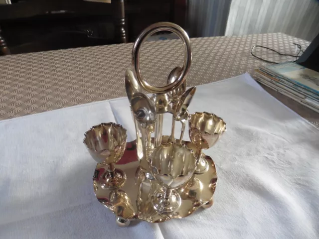 Victorian/edwardian silver egg stand