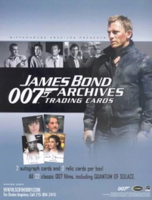 James Bond ARCHIVES Trading Card DEALER SELL SHEET (A4 Size)