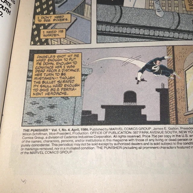 MARVEL COMICS BOOKS The Punisher Vol. 1 # ￼4 1986 2