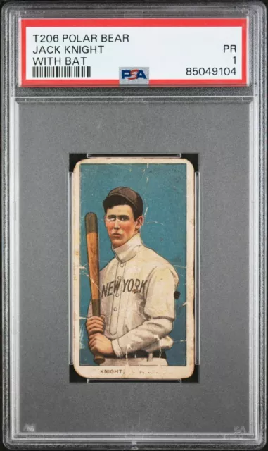 T206 Jack Knight With Bat Polar Bear Psa 1