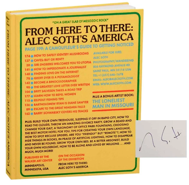 FROM HERE TO THERE ALEC SOTH'S AMERICA Signed First Edition / 2010 #183719 FROM HERE TO THERE ALEC SOTH'S AMERICA Signed First Edition / 2010 #183719