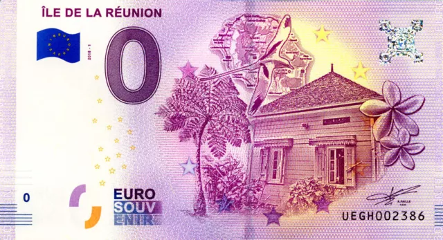 97 ILE DE LA REUNION, 2018, Billet 0 € Souvenir