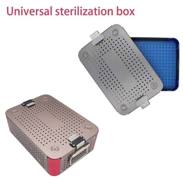 3Sizes Aluminium Alloy Sterilization Tray Box Case Universal Disinfection Box