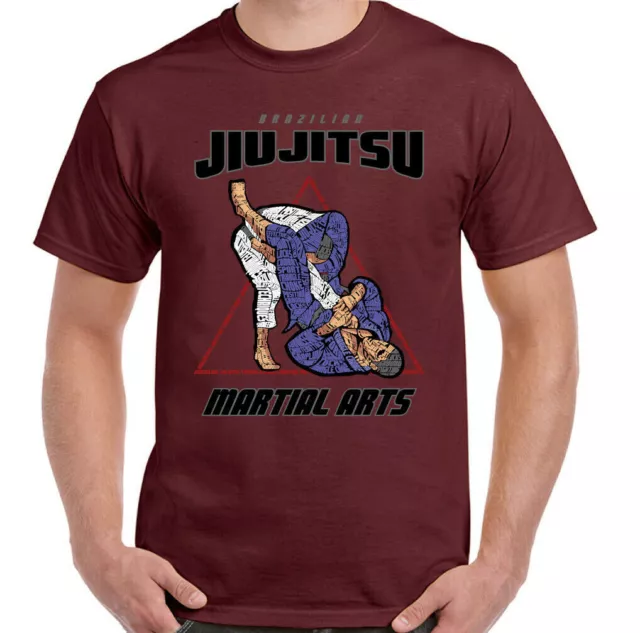 BRAZILIAN JIU JITSU T-Shirt Mens Word Cloud MMA Mixed Martial Arts BJJ Top UFC