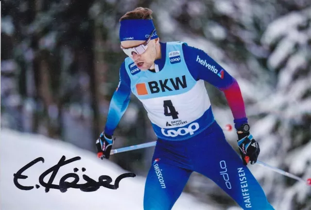 Erwan KÄSER - Schweiz, Schweizer Meister 2014 Skilanglauf, Original-Autogramm!