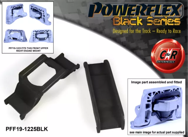 Powerflex Black Fr Up Droit Engmnt Insert Pour Volvo S40 (04-12) PFF19-1225BLK