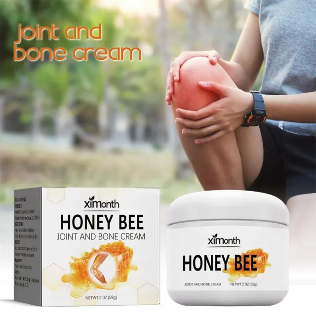 59 g Crema para el dolor de abeja miel para articulaciones huesos curación artritis dolor crema nueva