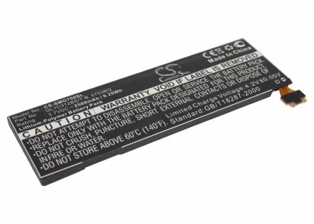 2500mAh Battery For Samsung Galaxy Player 5.0,YP-G70,YP-G70C/NAW,YP-G70CWY/XAA