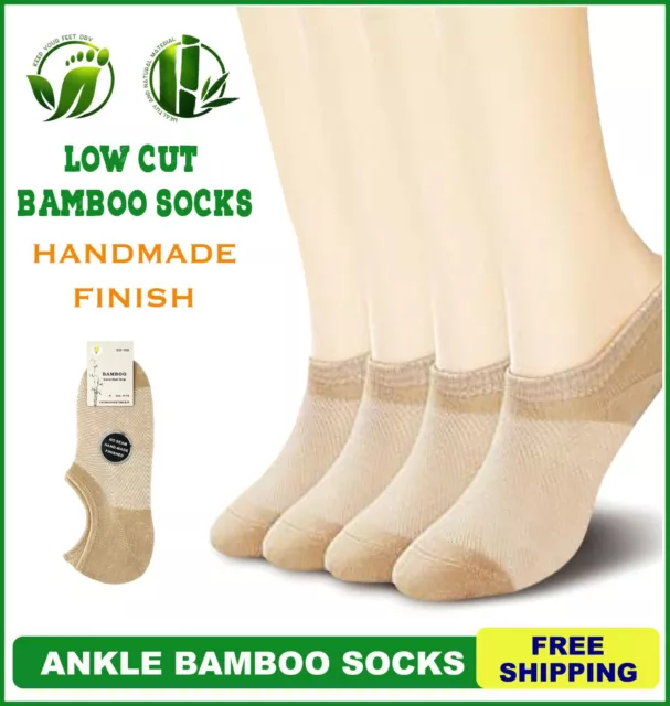 Bamboo Socks Low Cut Seam Free Men Women Breathable Casual Ankle No Show Sock