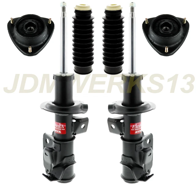KYB 2 FRONT STRUTS SHOCKS STRUT MOUNTS & BOOTS for HONDA FIT KIT 2007 07 08 GD3