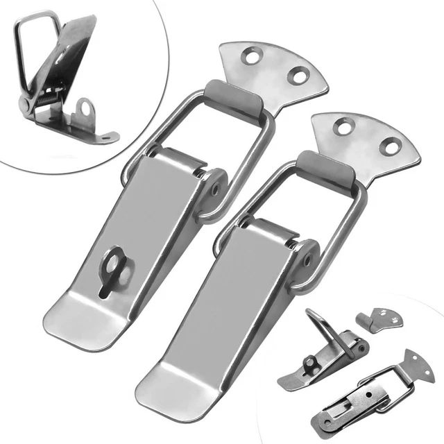 Spannverschluss 2 Stück Schwarz - GH-4001 Kistenverschluss Metall Verstellbar (M4 Schrauben)