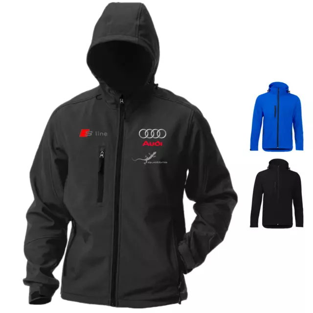 Abbigliamento Audi S Line Softshell Uomo Moto Rally Giacca Antipioggia Invernale