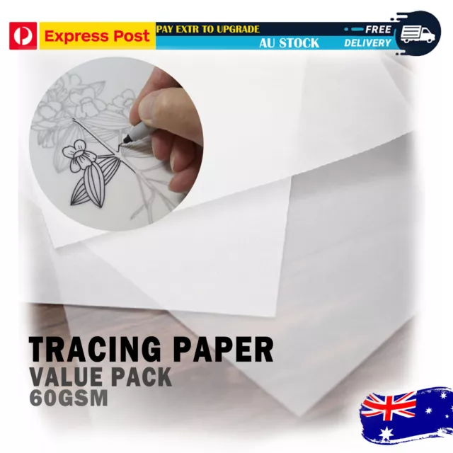 Tracing Paper A4 A3 - 120 Sheets 60gsm Sketching Overlays Transparent- PREMIUM