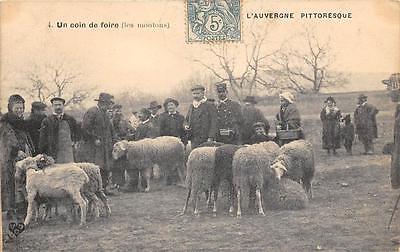 Cpa 15 L'auvergne Un Coin De Foire Les Moutons