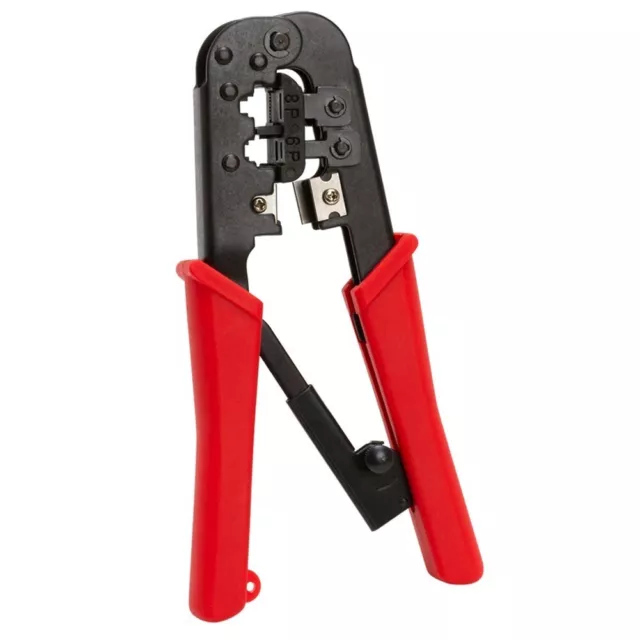 Dual 6P6C 6P4C 8P8C RJ11 RJ12 RJ45 Cut Strip Crimp Crimping Crimper Pliers Tool