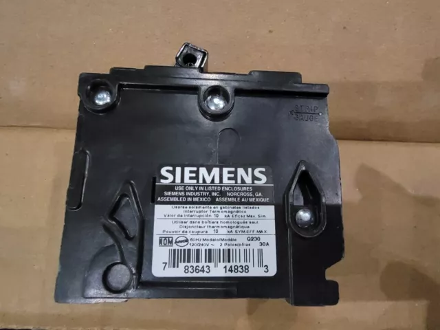 Siemens 30 Amp Double-Pole Type QP Circuit Breaker