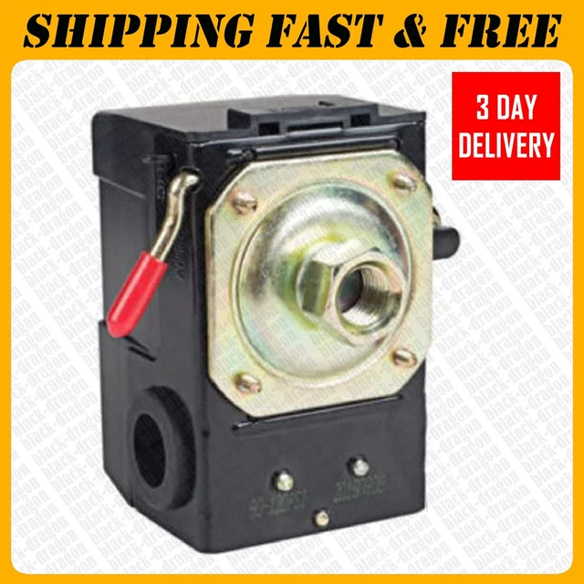 AIR COMPRESSOR PRESSURE Switch Control with Unloader and ON/Off Switch